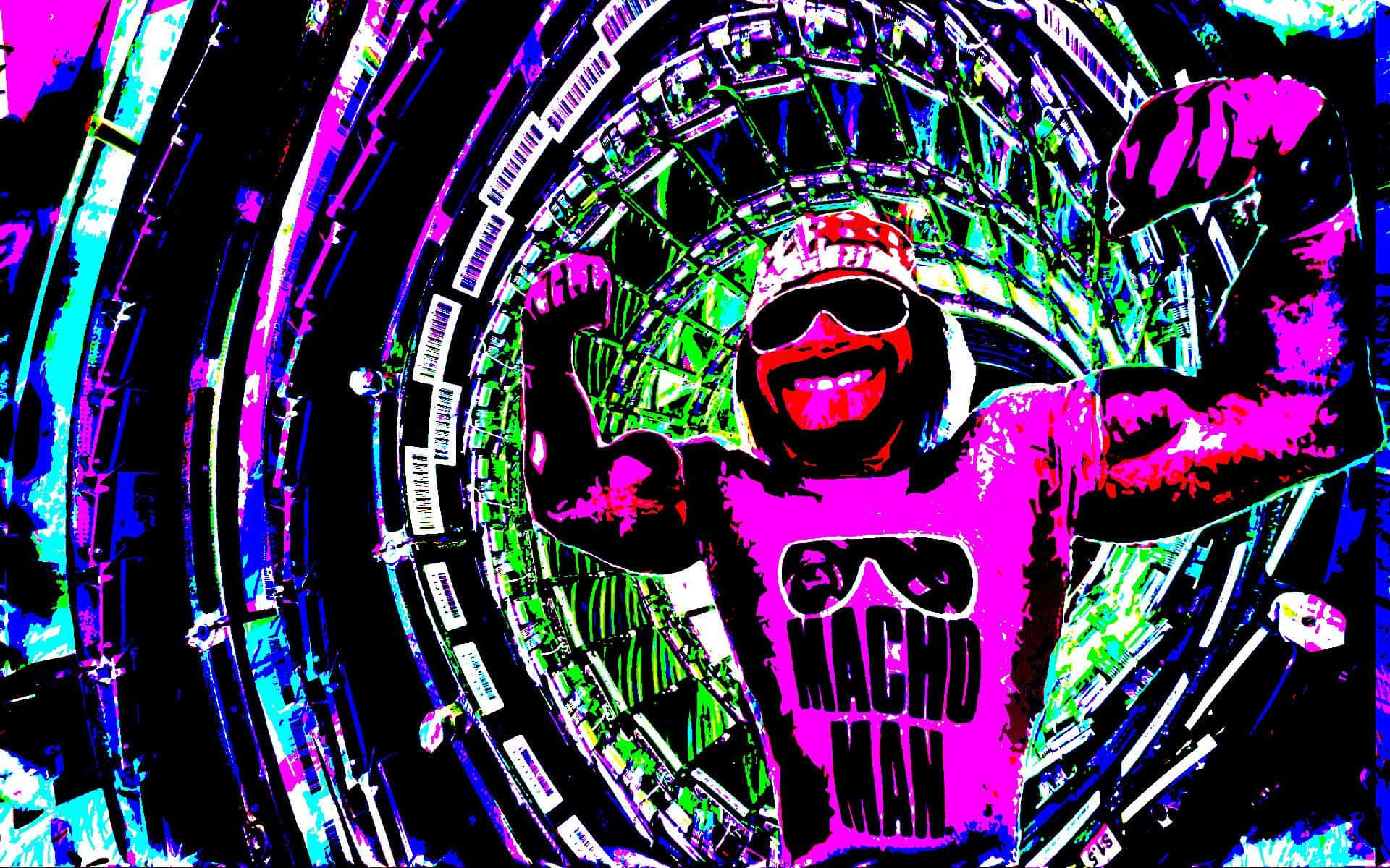 Randy Savage Colorful Art Background