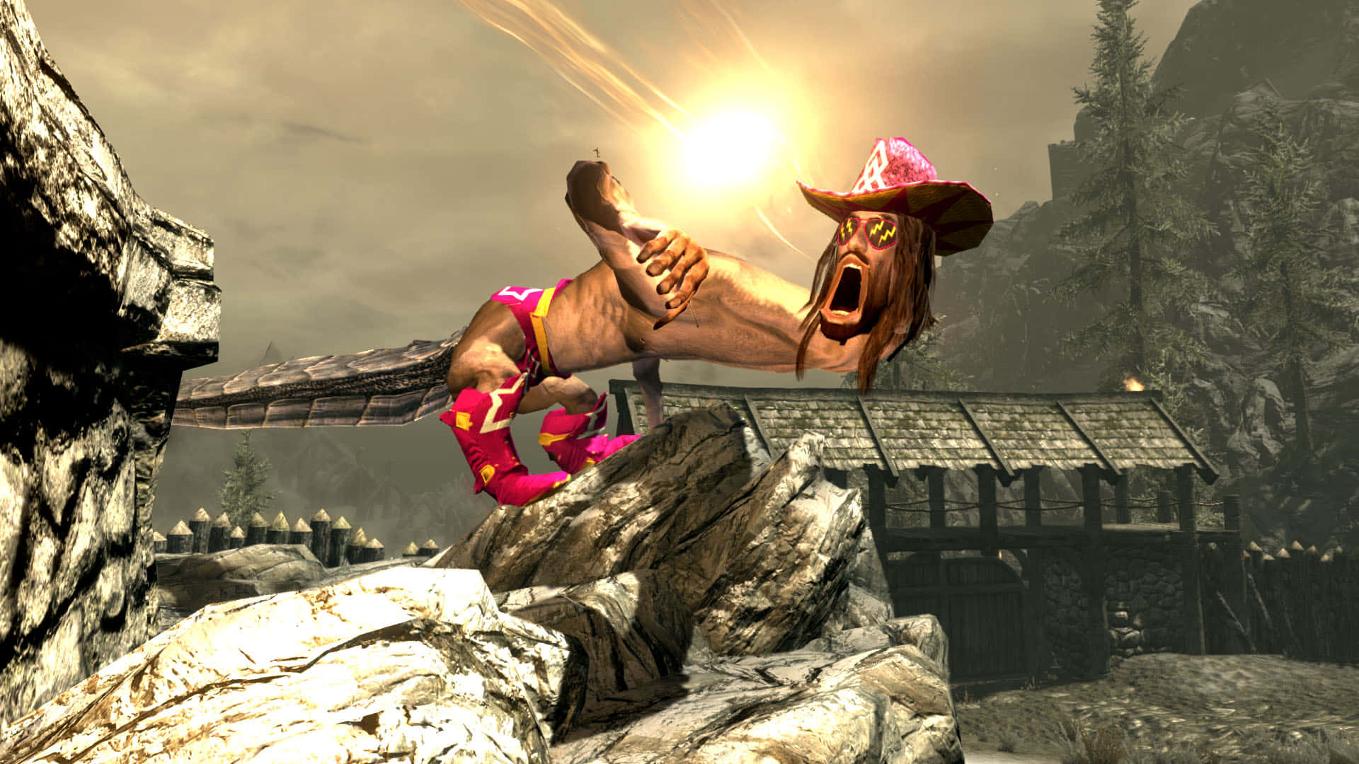 Randy Savage Elder Scrolls Skyrim Background