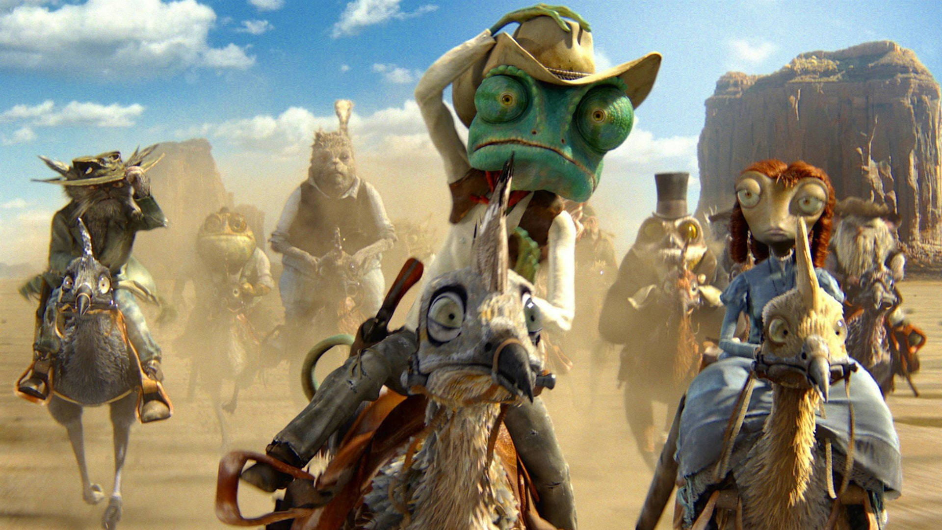 Rango And Friends From The Animated Movie. Background