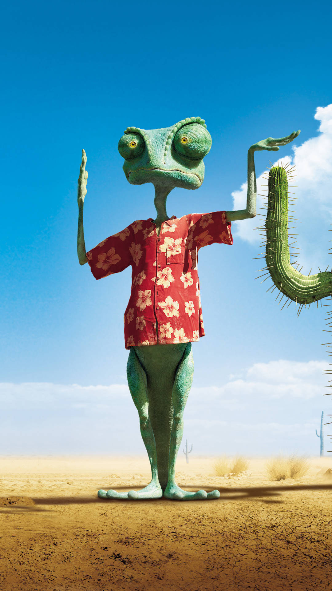 Rango Standing Near Plant