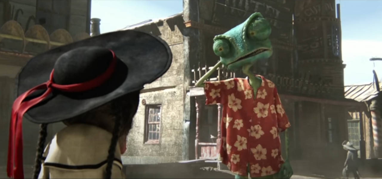 Rango, The Brave Chameleon Sheriff, Intensely Focusing On Something