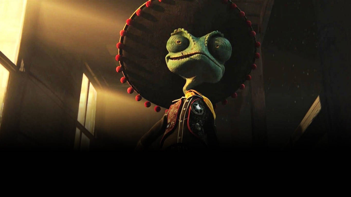 Rango Wearing Cowboy Hat Background