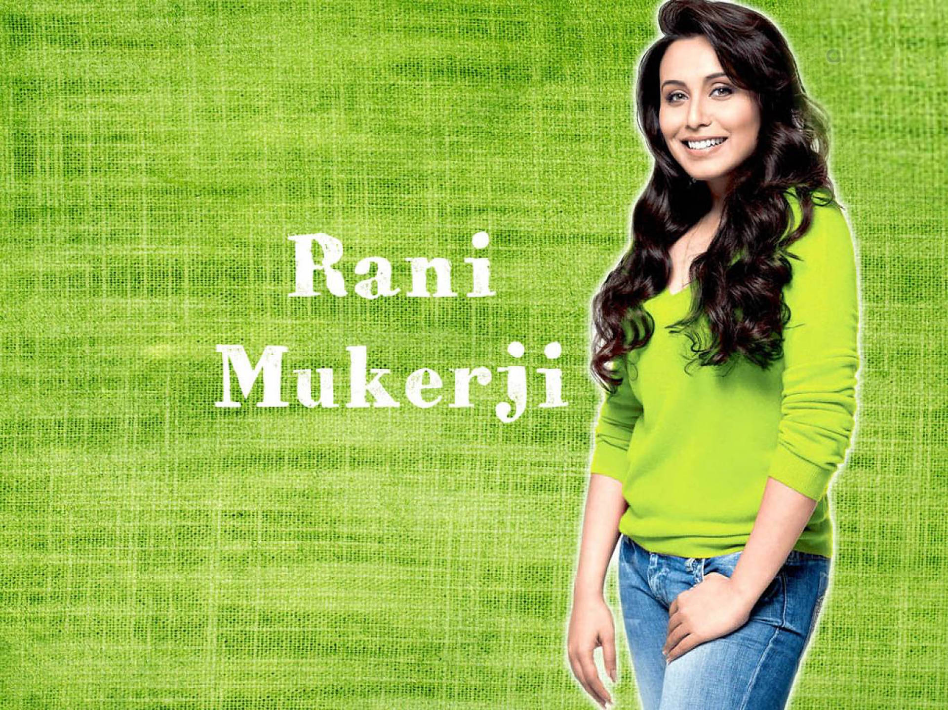 Rani Mukerji Green Poster Background