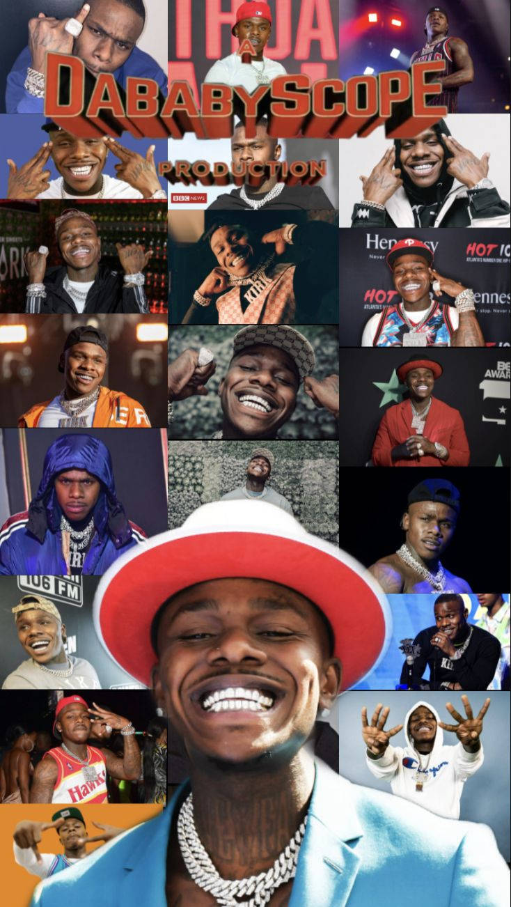 Rap Aesthetic Dababy Collage Hip-hop Background