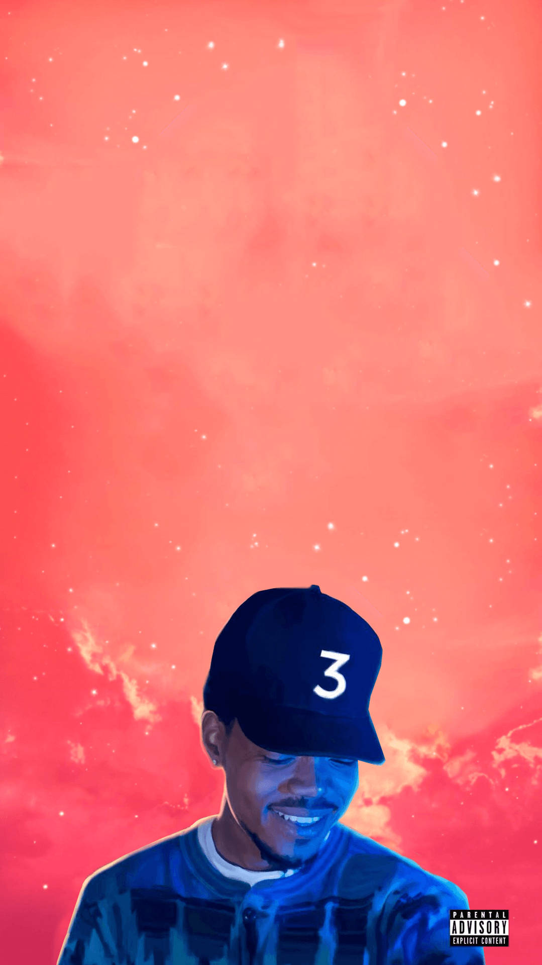 Rap Artist Red Sky Album Cover Background