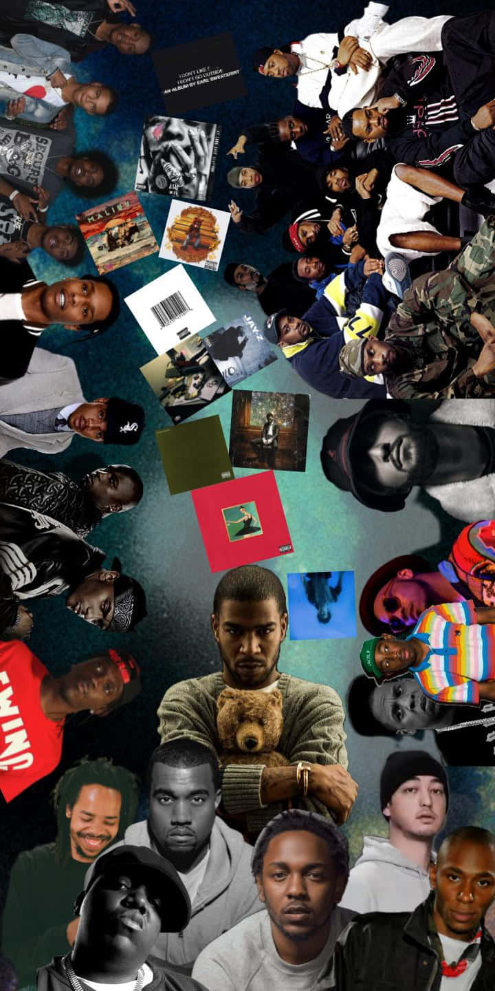 Rap Collage Kanye Kendrick Lamar Biggie Background