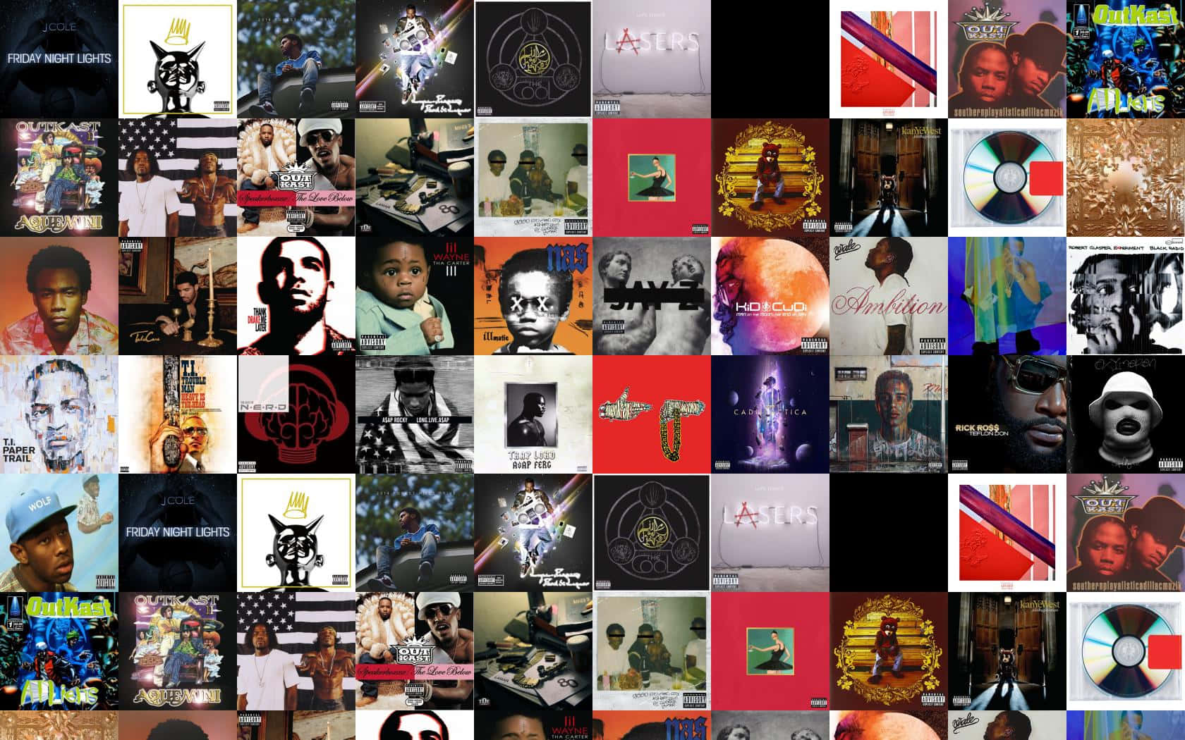 Rap Collage New School Rappers Albums