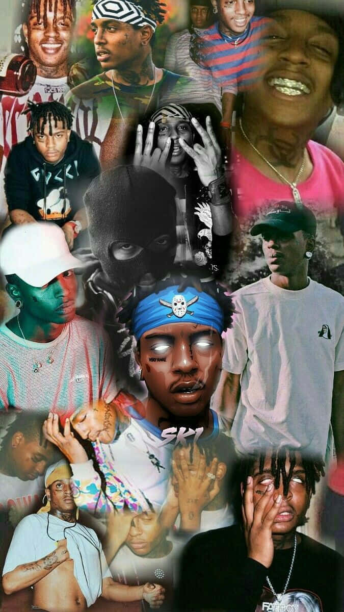 Rap Collage Ski Mask The Slump God Background