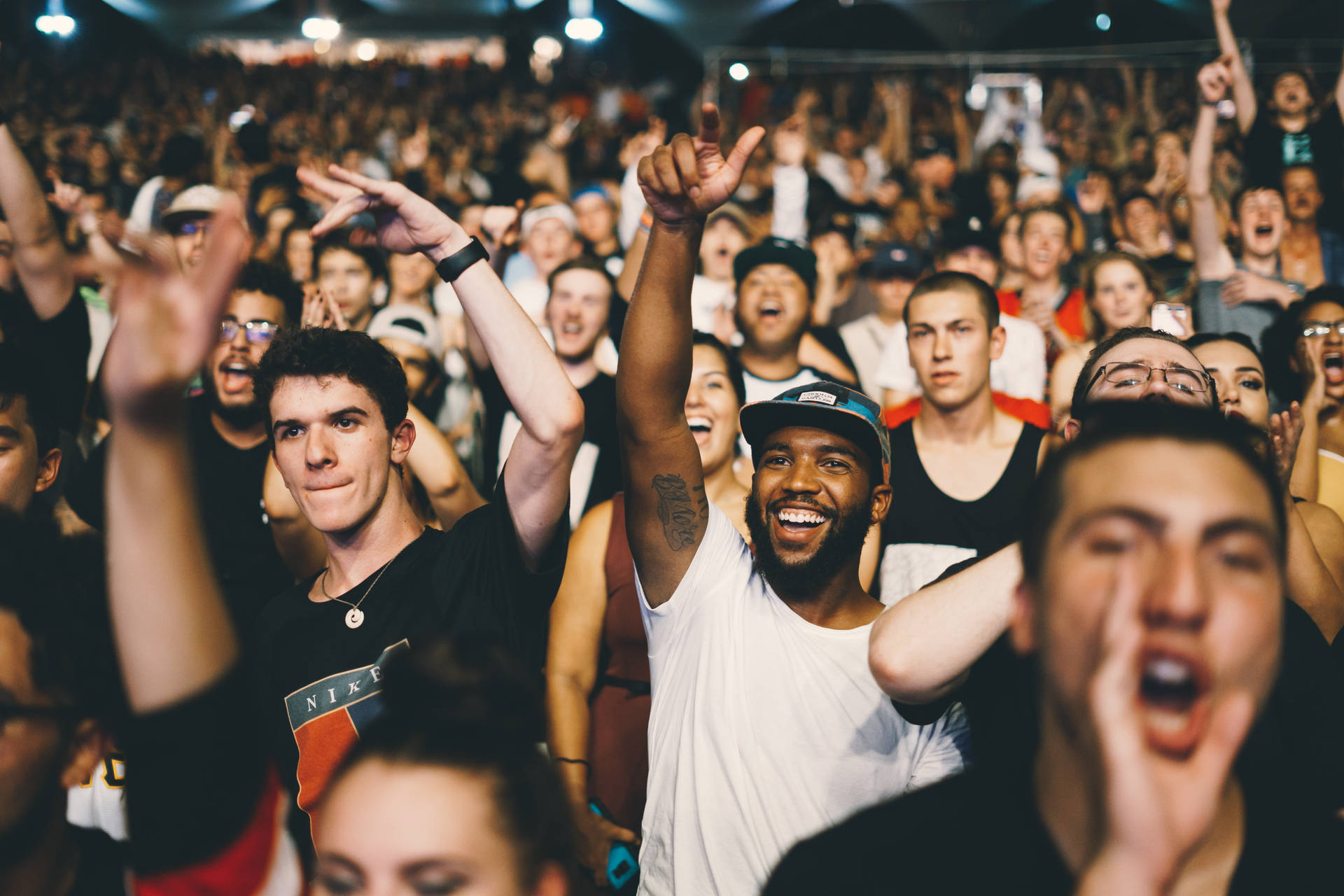 Rap Computer Hyped Audience Background