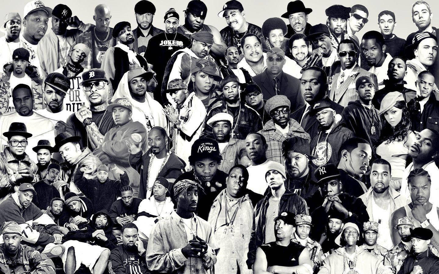 Rap Computer Old Artists Black And White Background