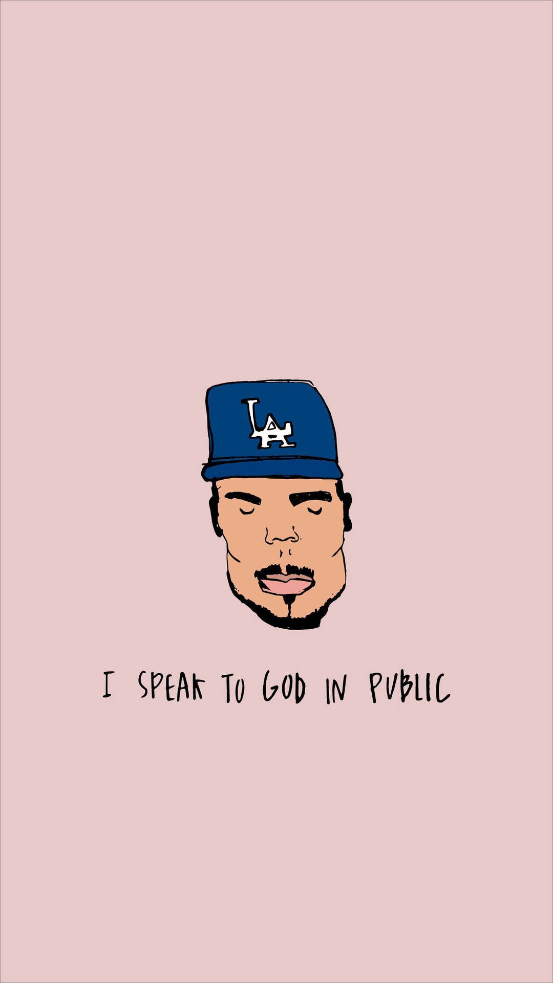 Rap Lyric Illustration L A Cap Background