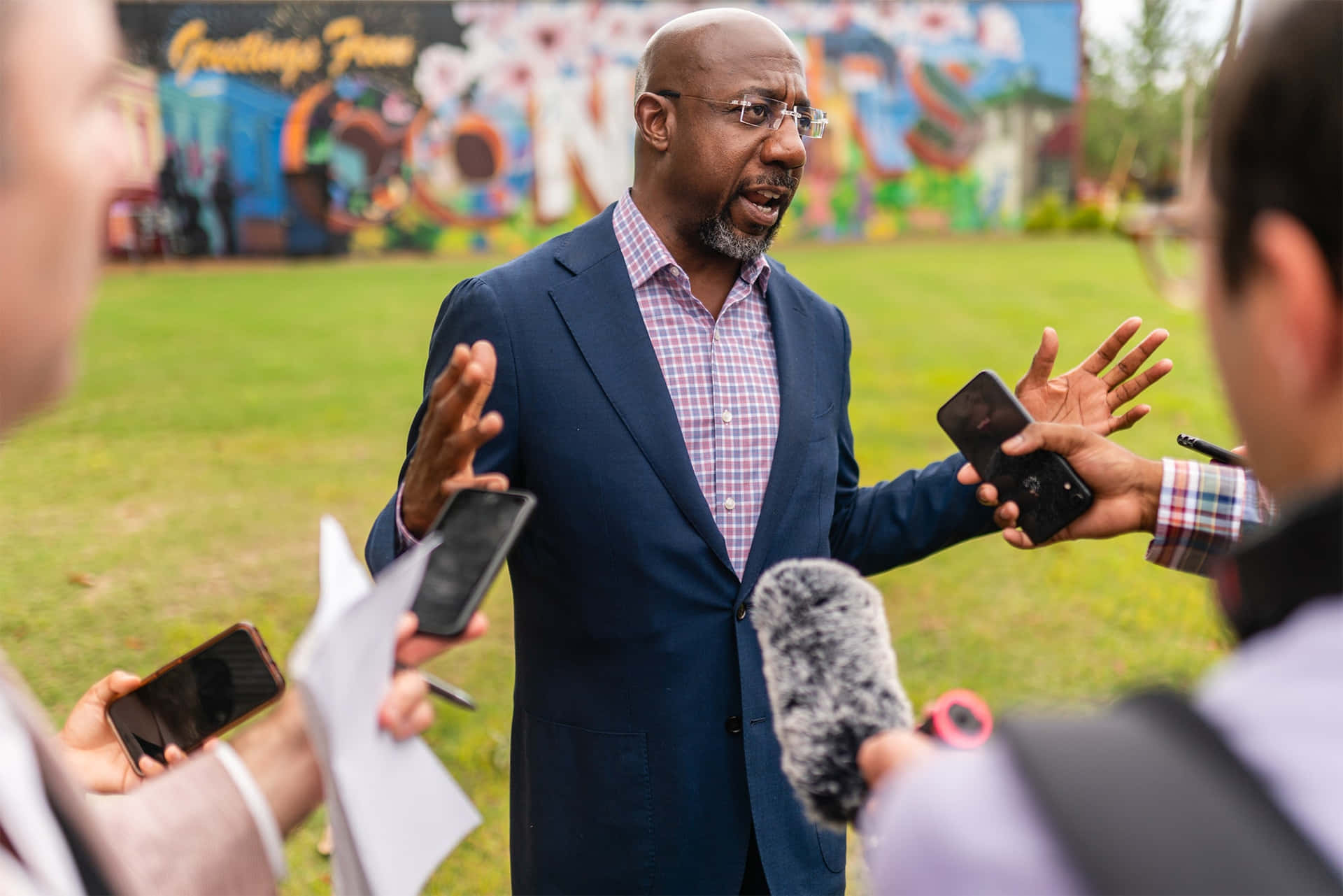 Raphael Warnock Media Interview Background