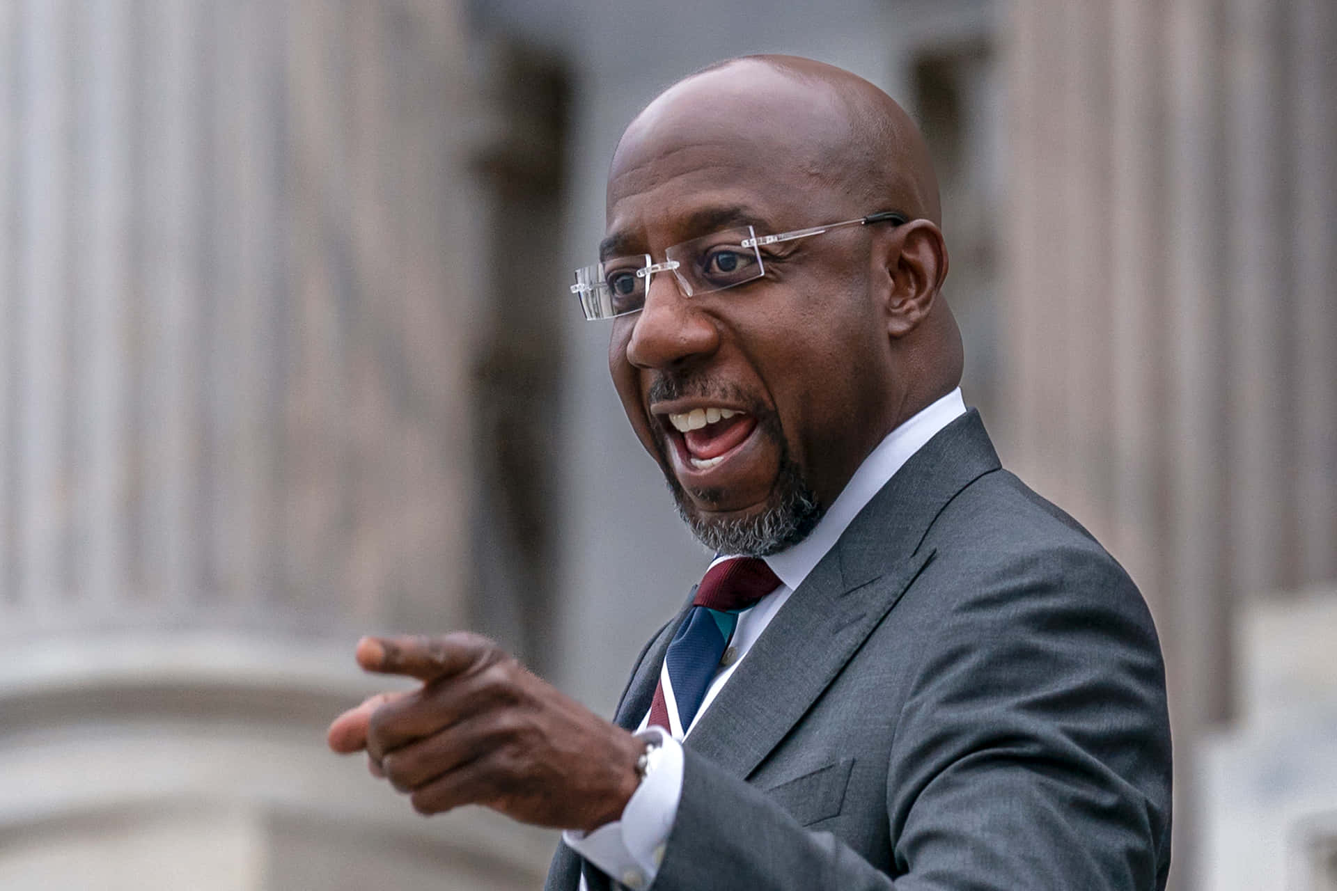 Raphael Warnock Speaking In White House Background