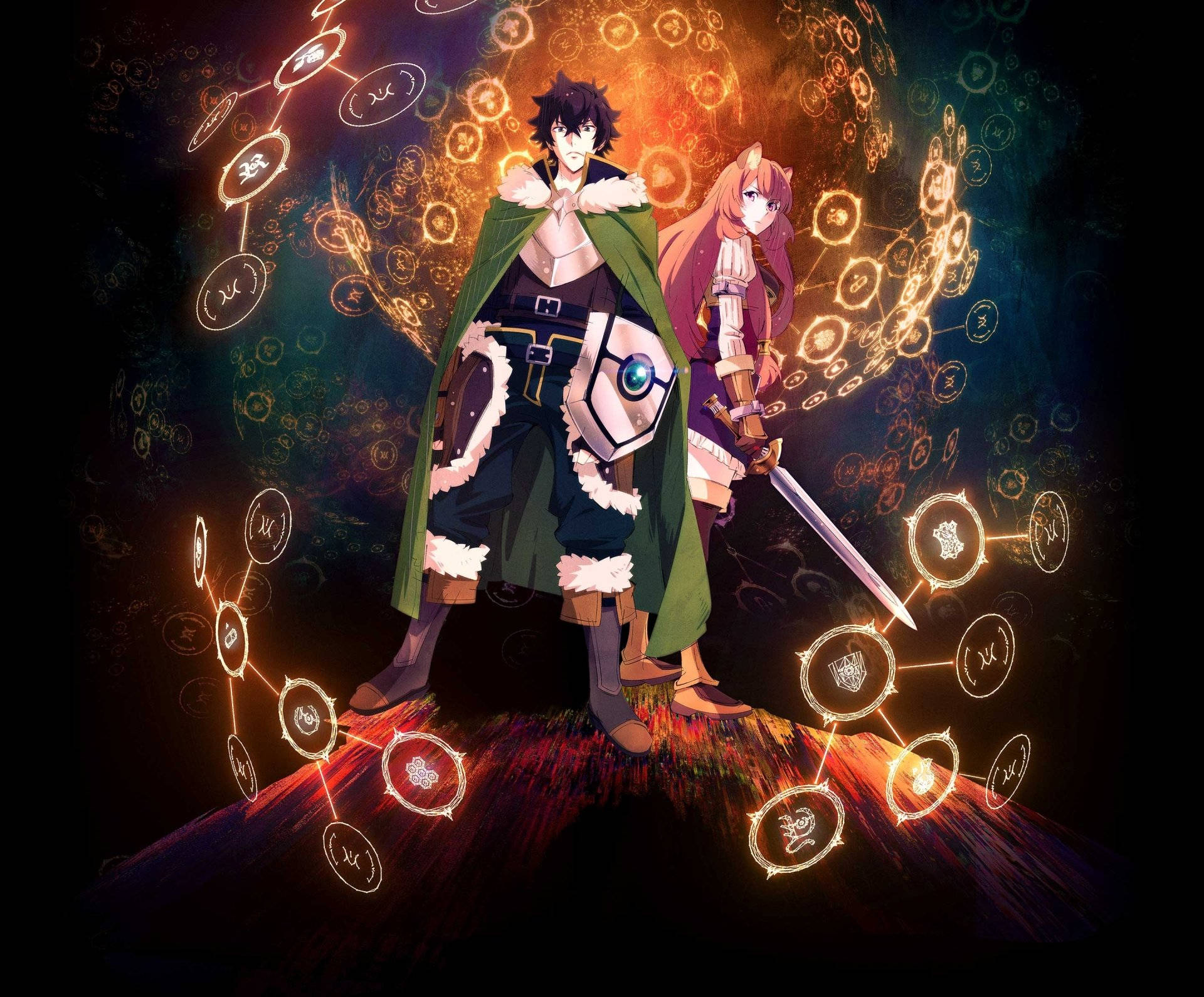 Raphtalia And Naofumi Anime Poster Background