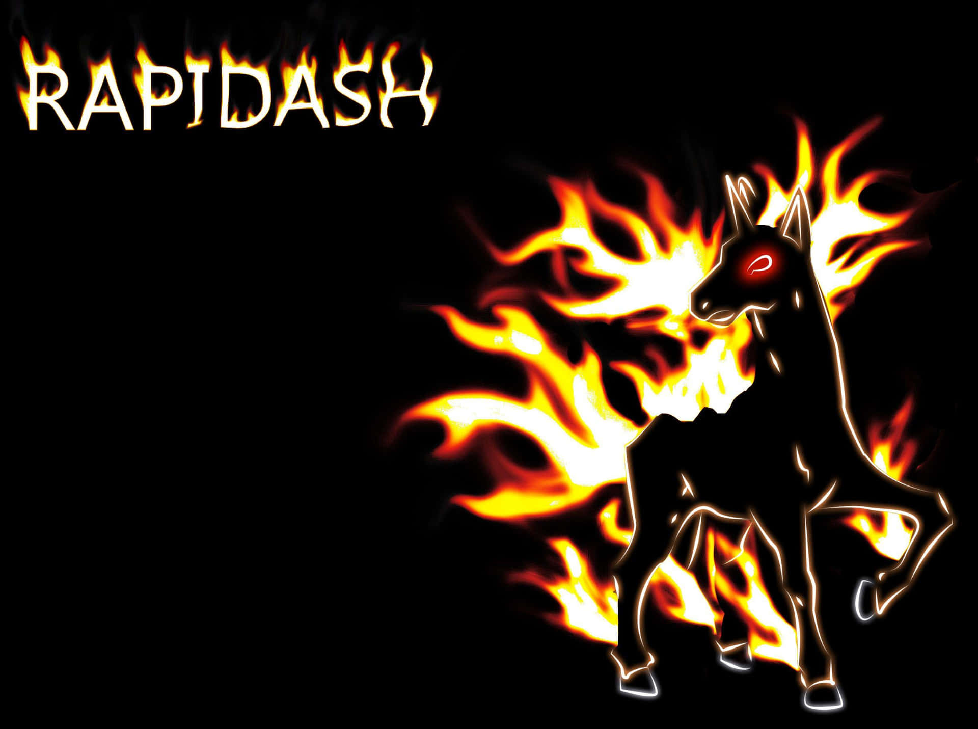 Rapidash Flame Artwork Background