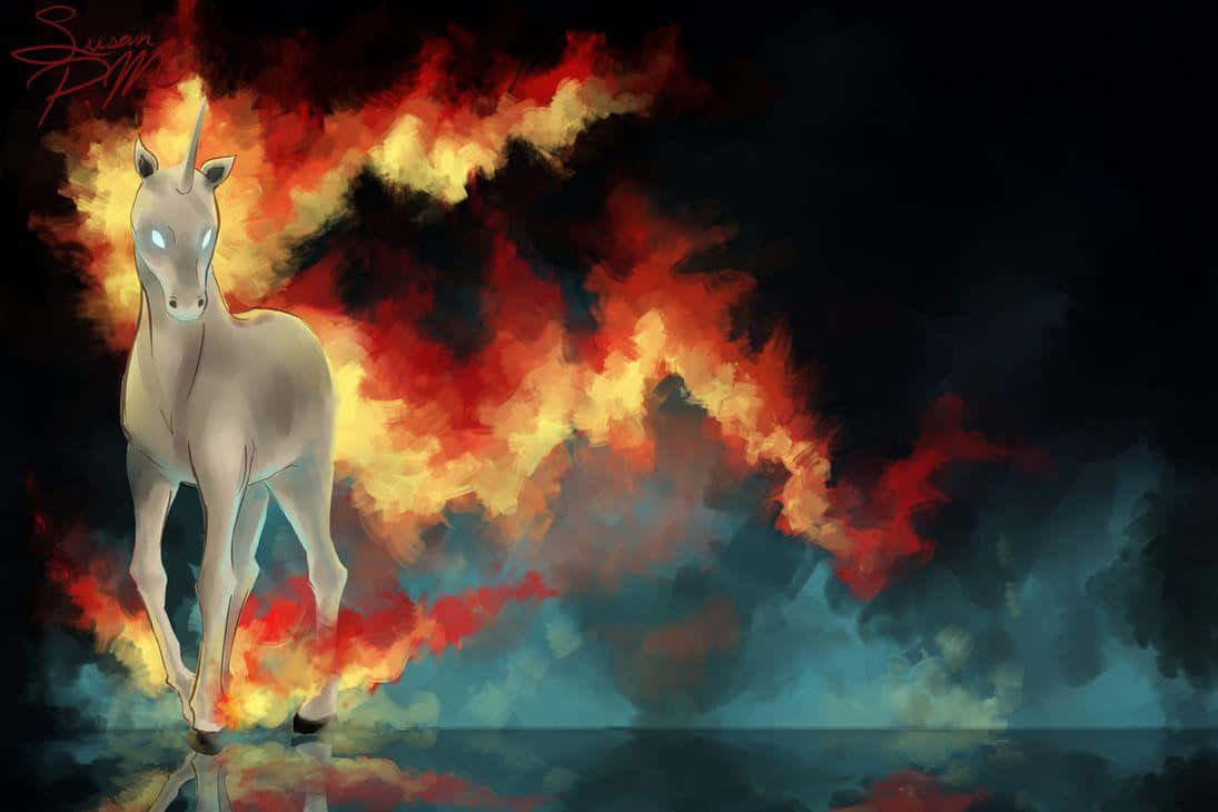 Rapidash Galloping In The Fire