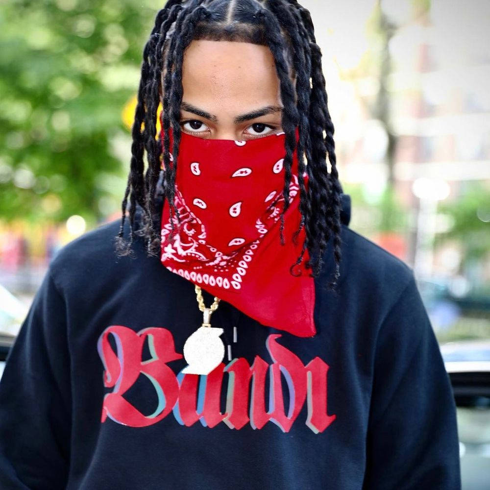 Rapper Kay Flock Swag Red Mask Background