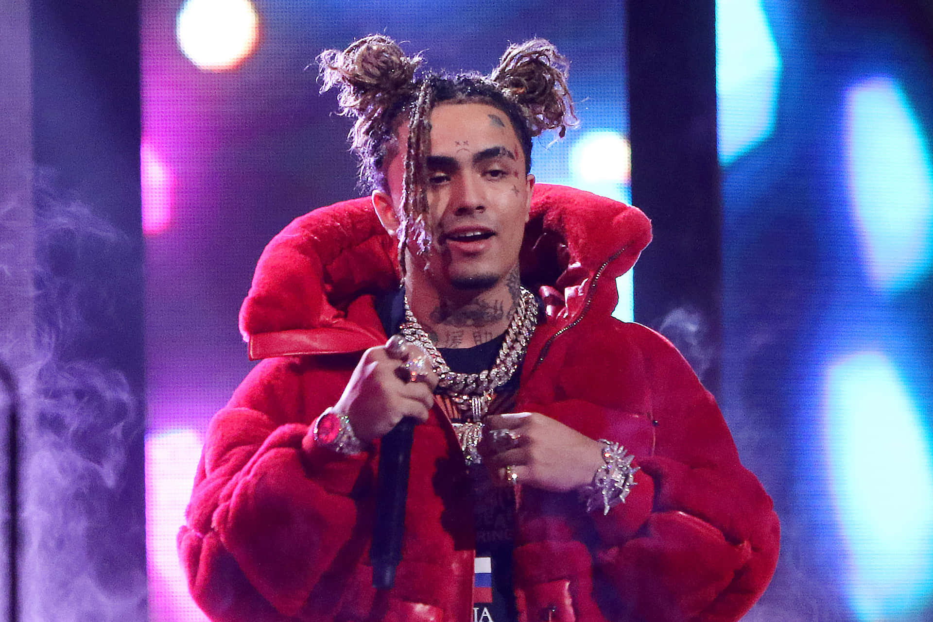 Rapper Lil Pump Strikes A Pose