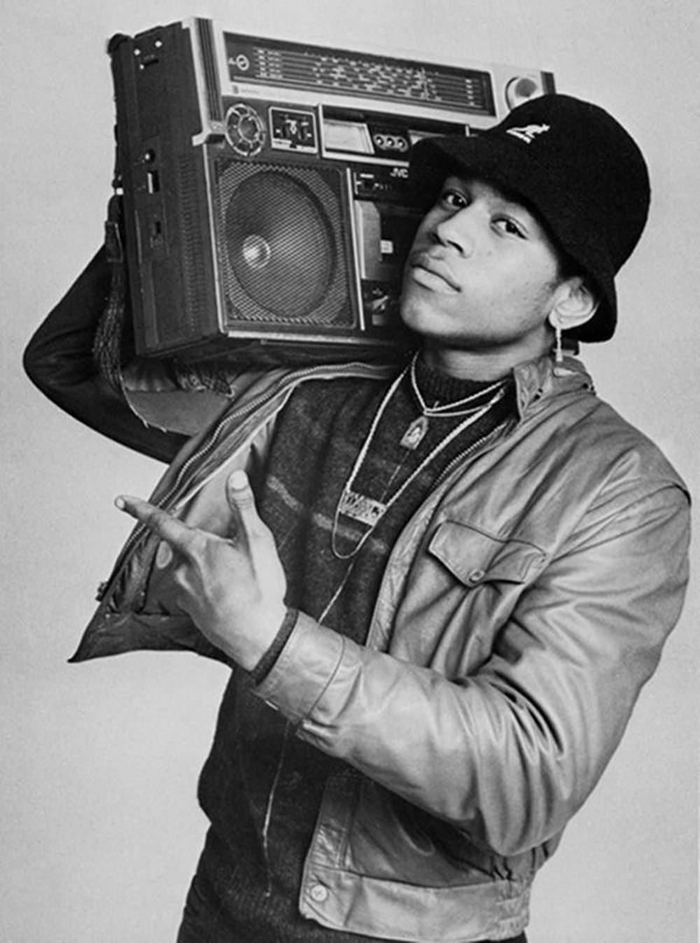 Rapper Ll Cool J 1985 Def Jam Photoshoot Background