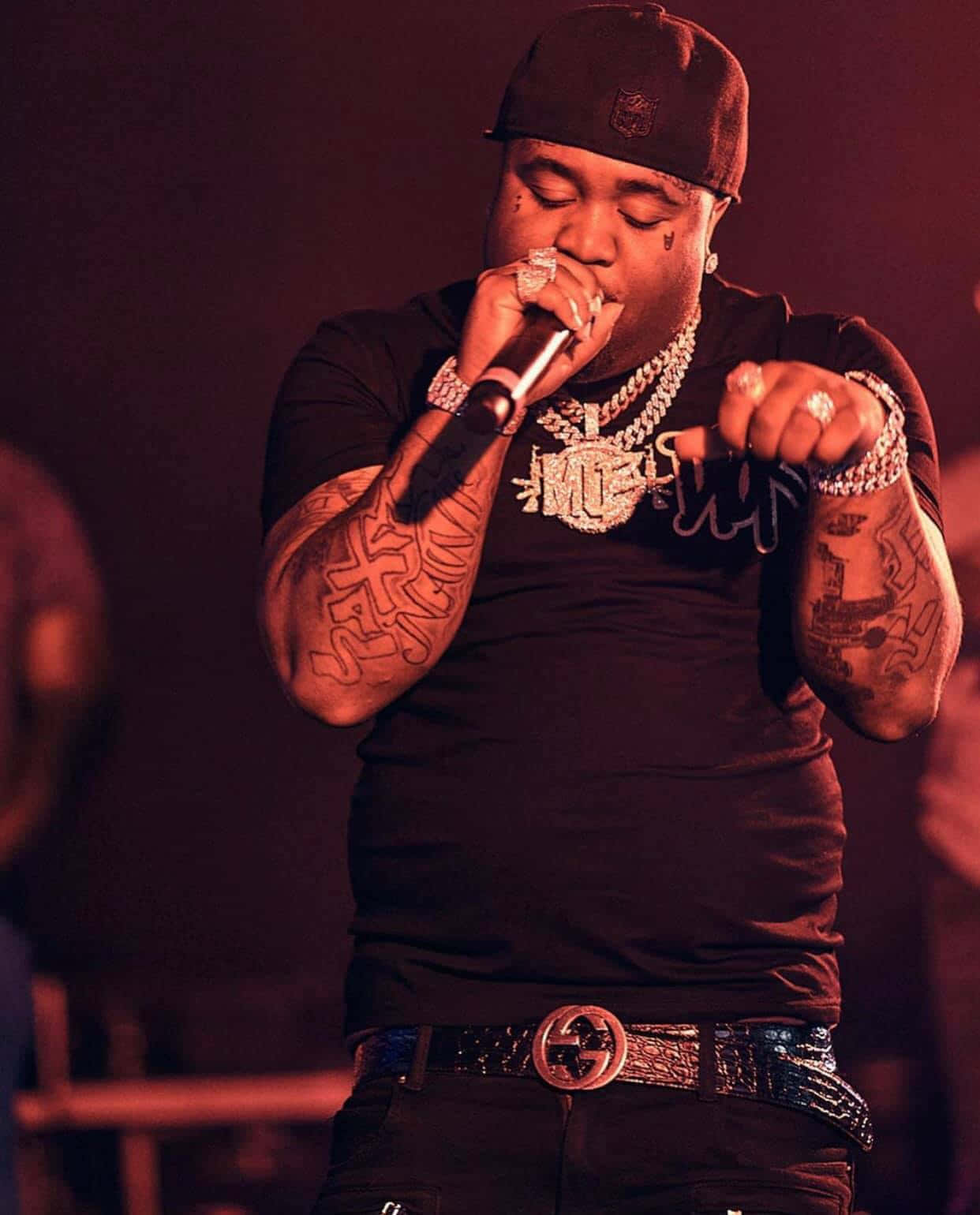Rapper Performingon Stage Background