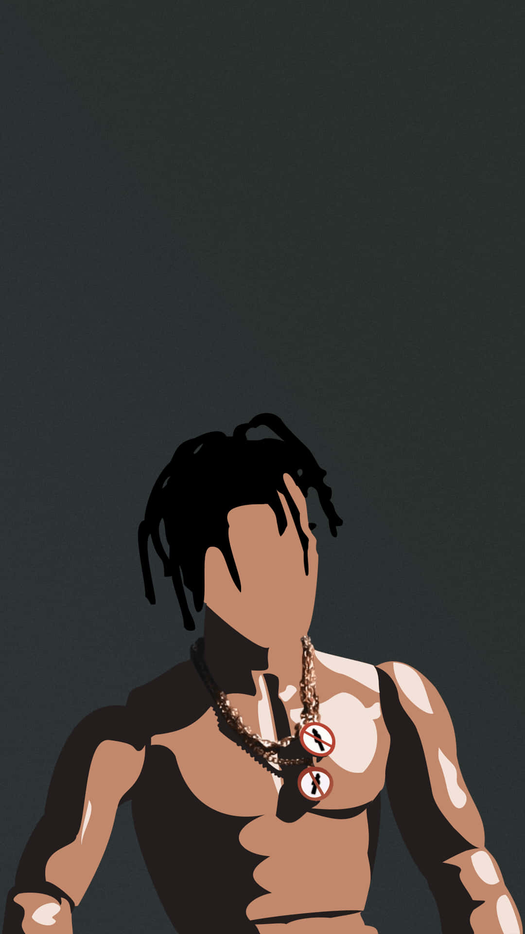 Rapper Travis Scott In Cartoon Form Background