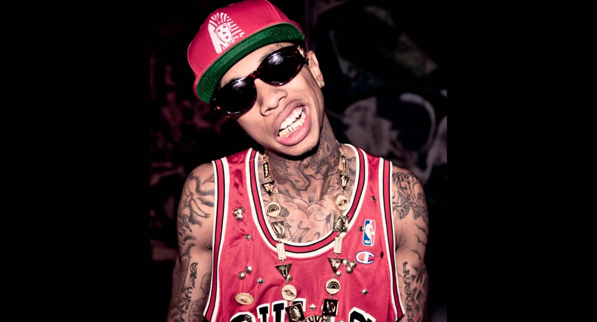 Rapper Tyga Looking Intense Background