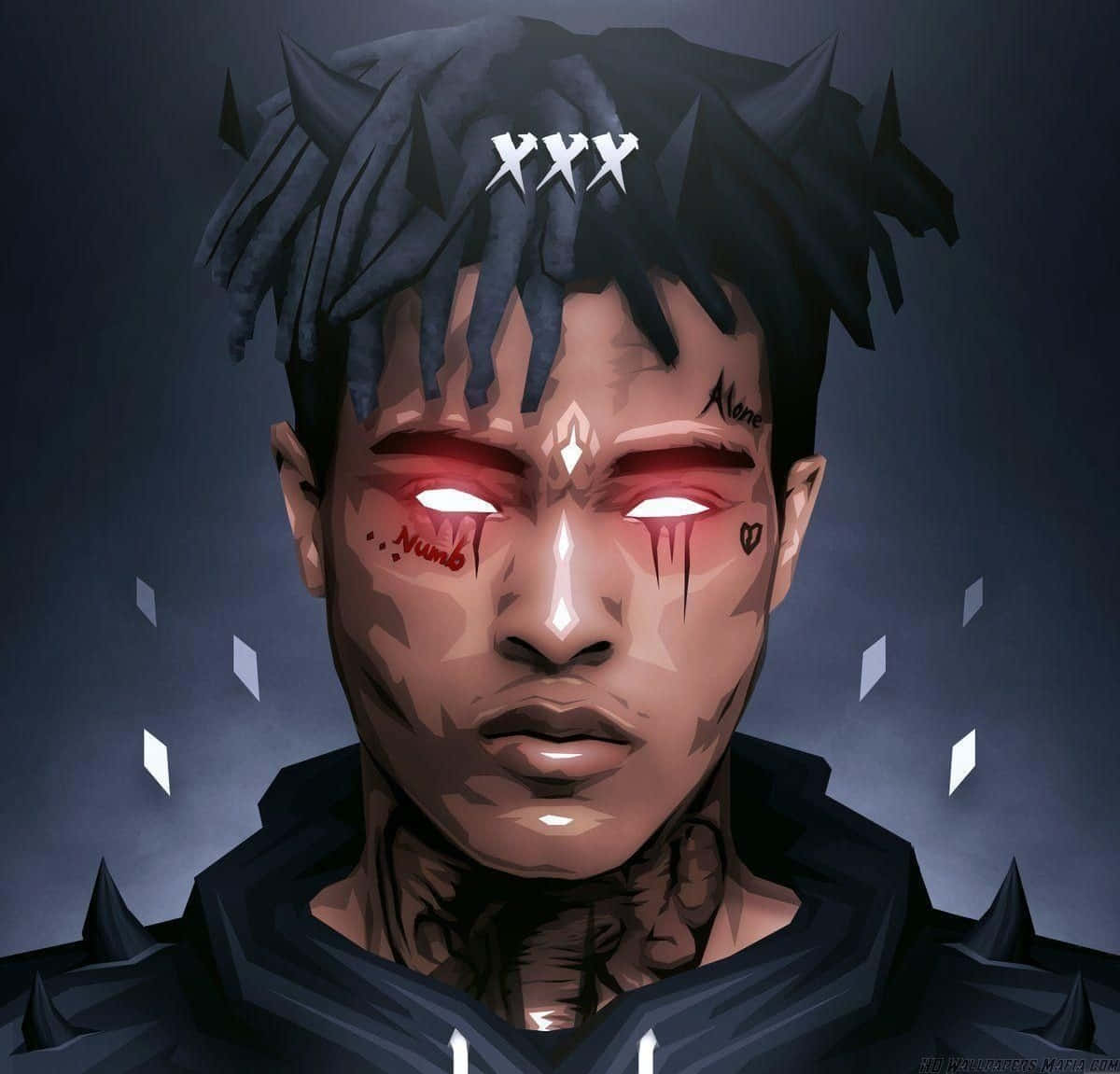 Rapper Xxxtentacion With His Signature Blue Hair
