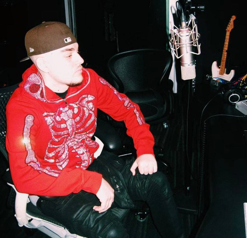 Rapper Yeat In Recording Studio Background