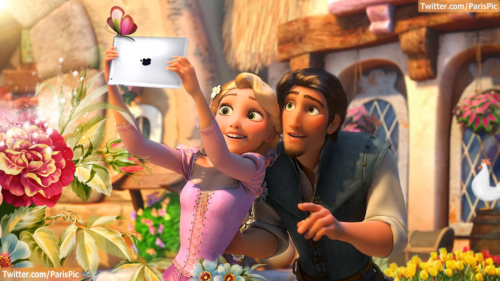 Rapunzel And Flynn Disney Desktop Background