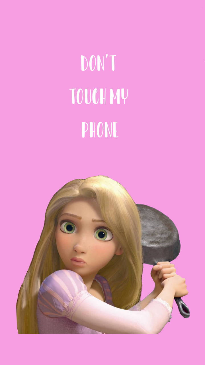 Rapunzel Funny Get Off My Phone Background