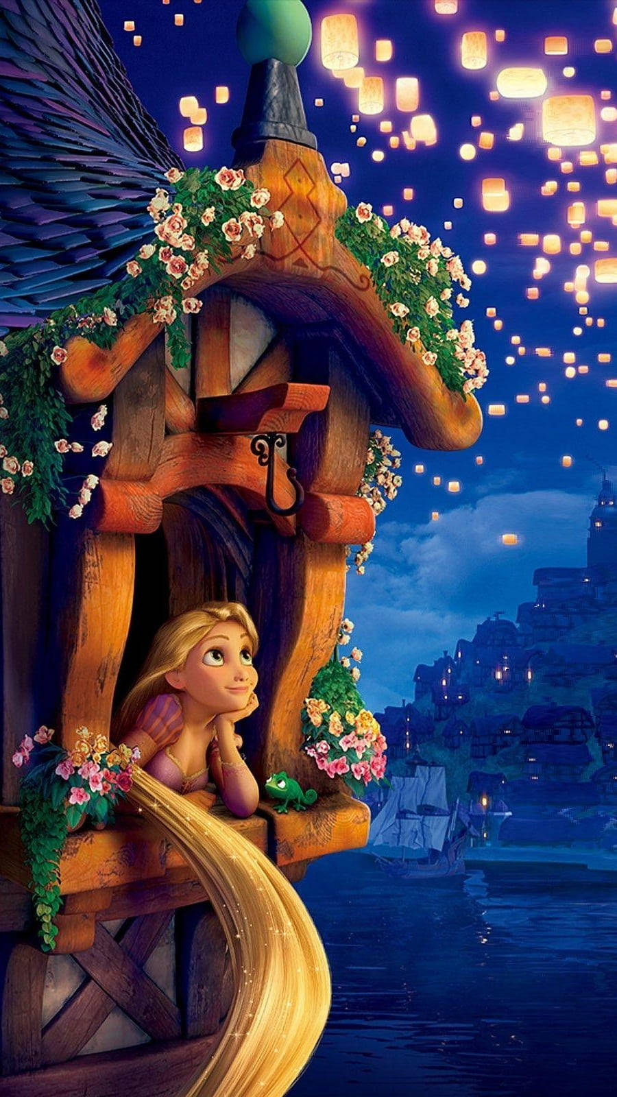Rapunzel In A Tower Disney Phone Background