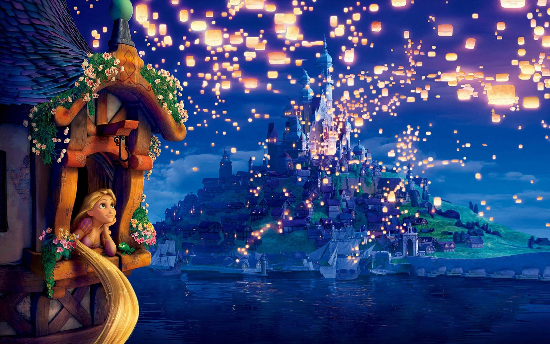 Rapunzel In Tower Disney Desktop Background