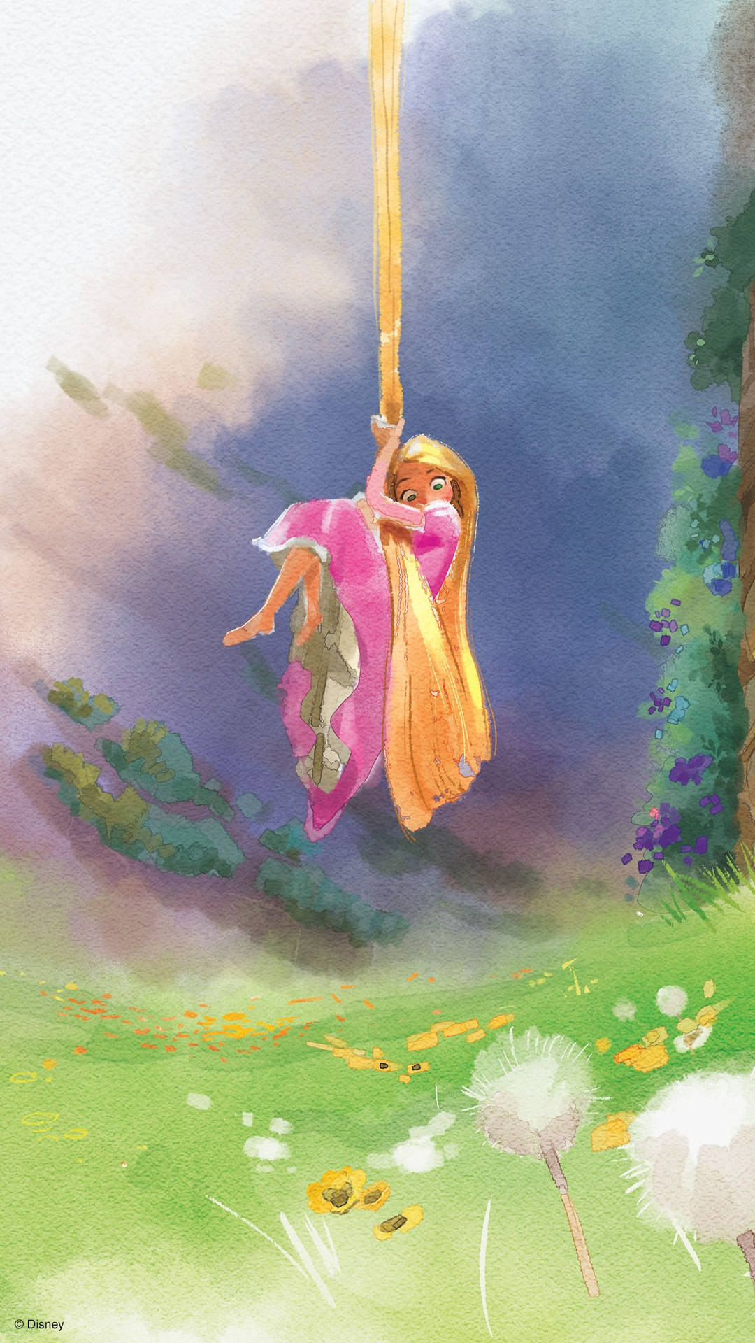 Rapunzel Painting Aesthetic Cartoon Disney Background