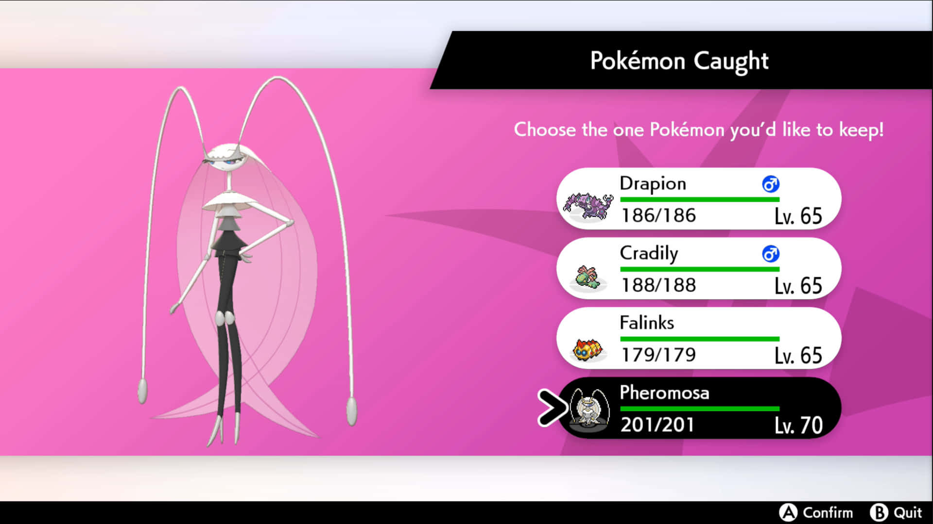 Rare Shiny Pheromosa Pokemon In Game Background