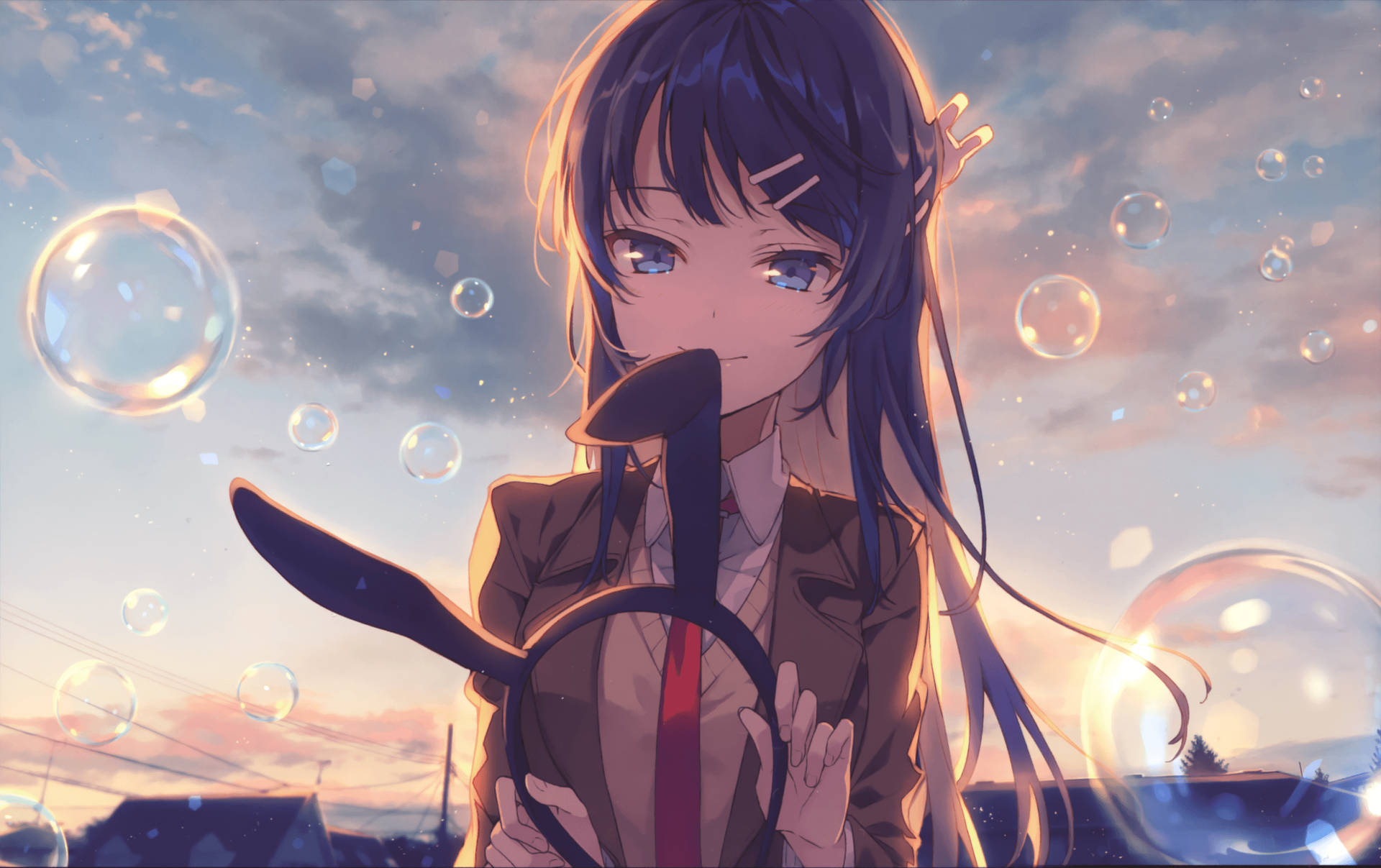 Rascal Does Not Dream Of Bunny Girl Senpai Bubbles Background