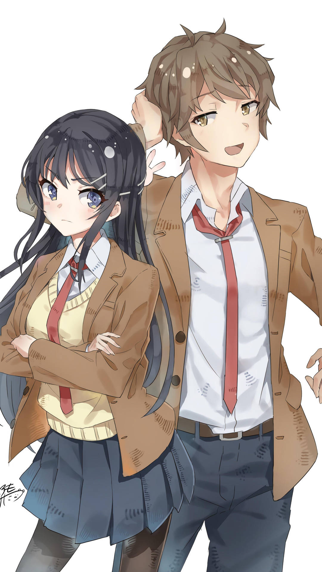 Rascal Does Not Dream Of Bunny Girl Senpai Mai And Sakuta Background