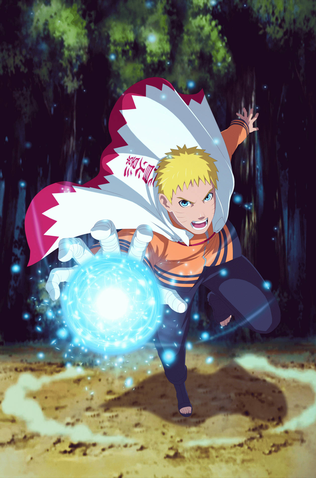 Rasengan Hokage Naruto Uzumaki Background