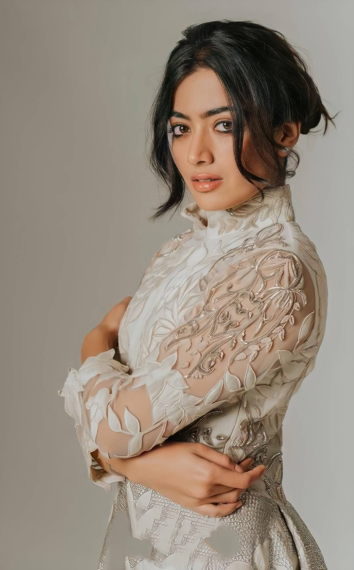 Rashmika Mandanna Hd Laced Dress Background