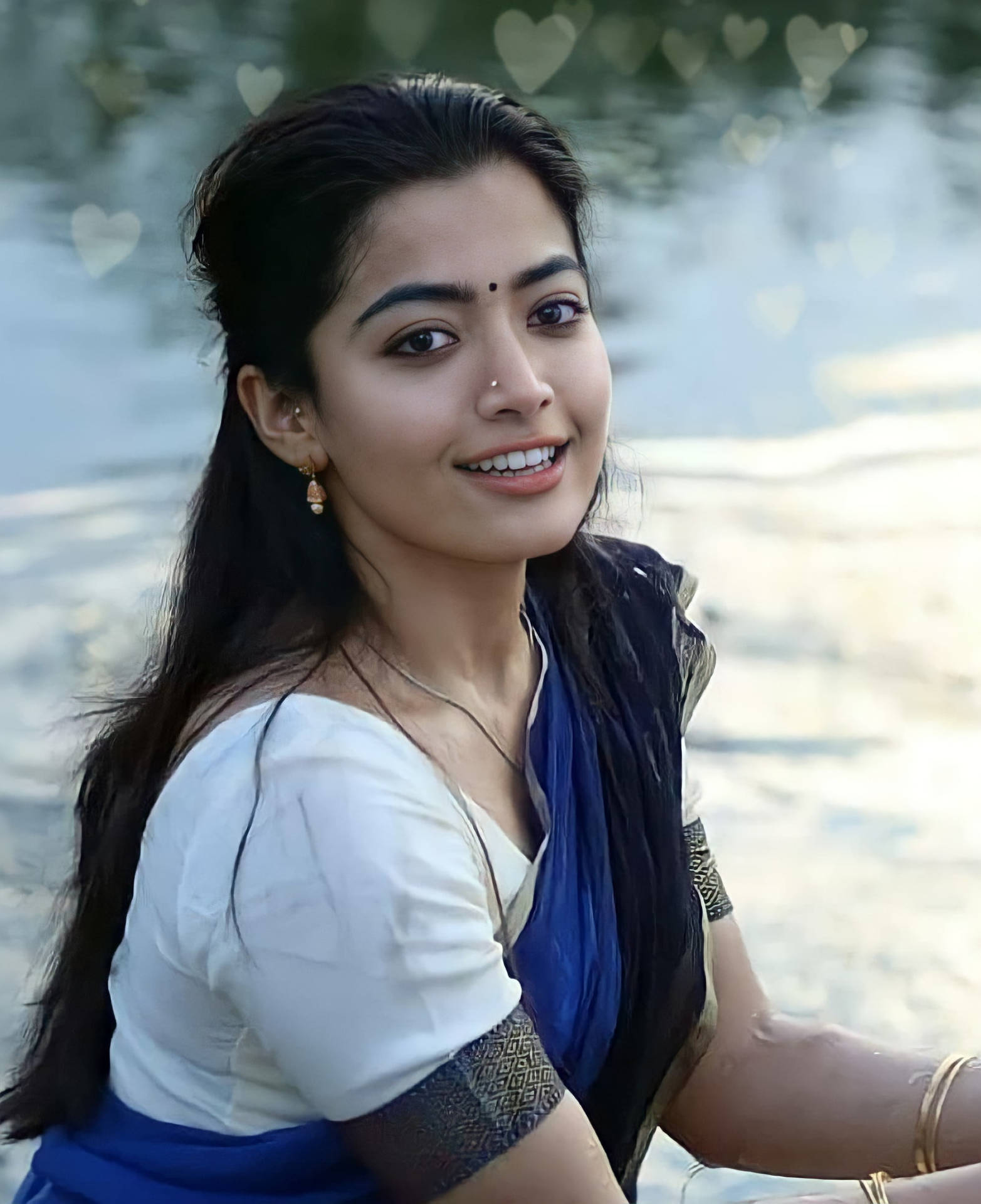 Rashmika Mandanna Hd Nose Piercing Background