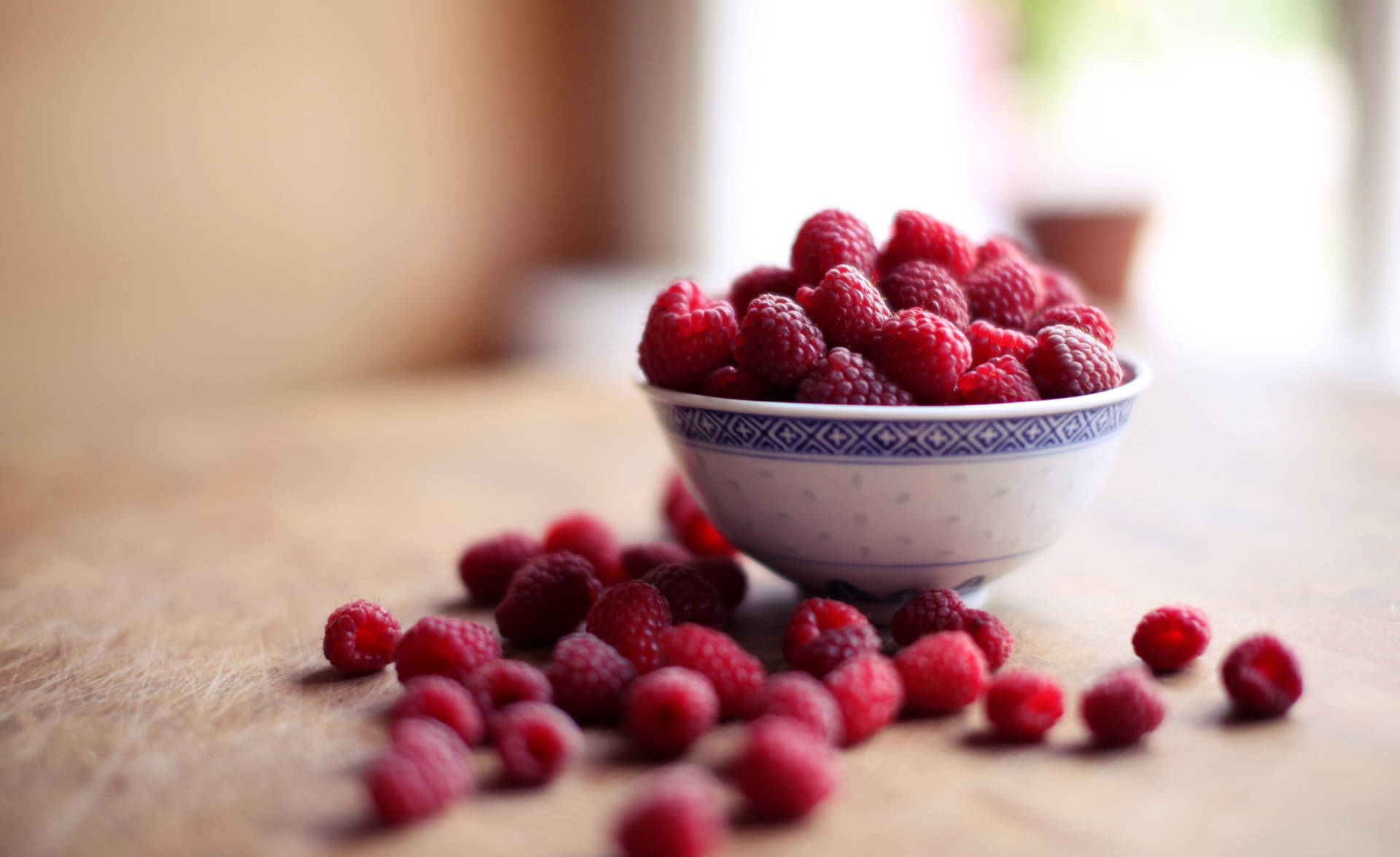 Raspberry Food Bowl Background