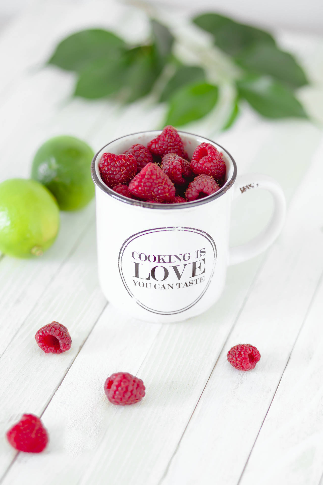 Raspberry Fruits In Mug