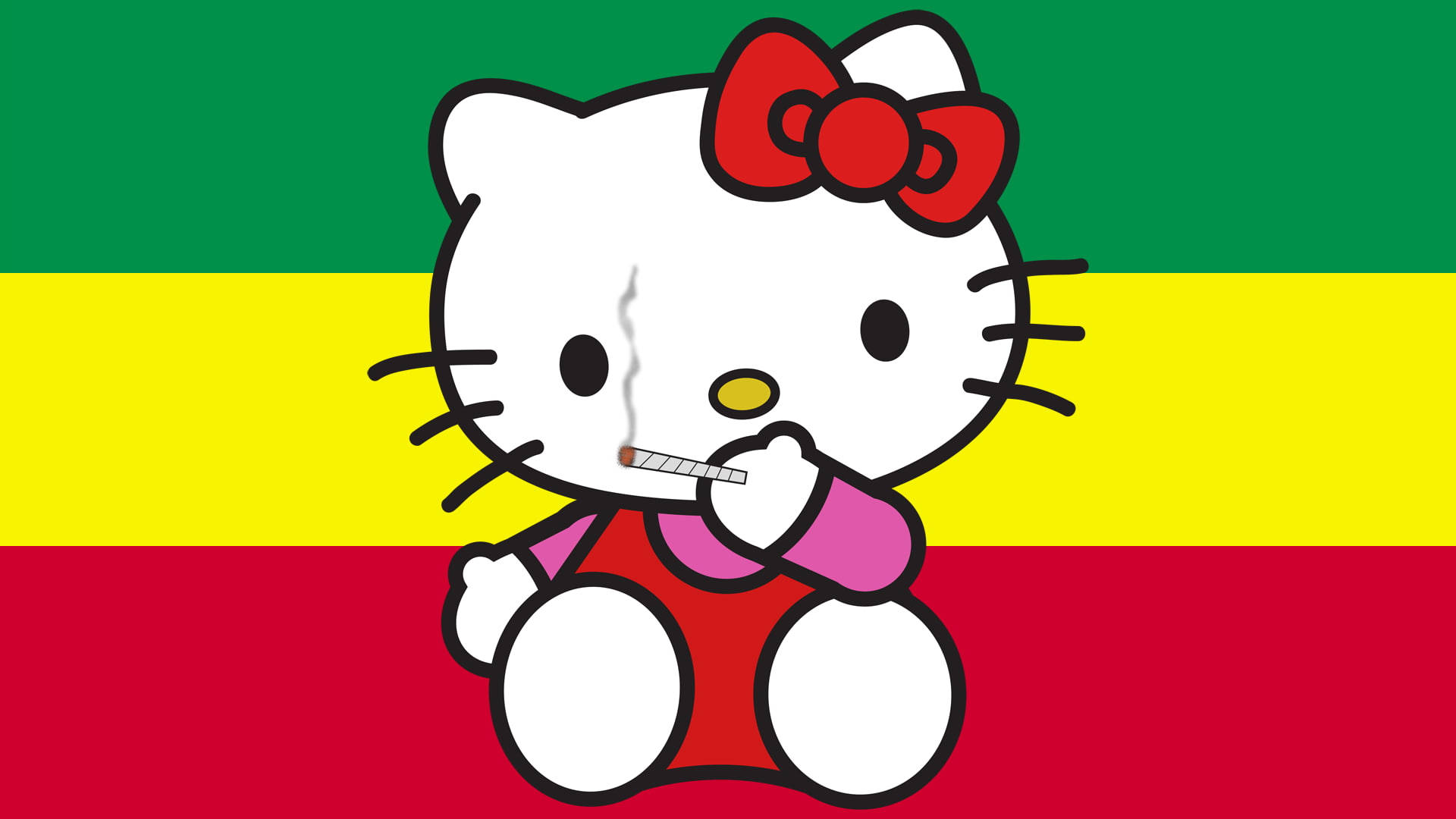Rasta Hello Kitty Desktop Background