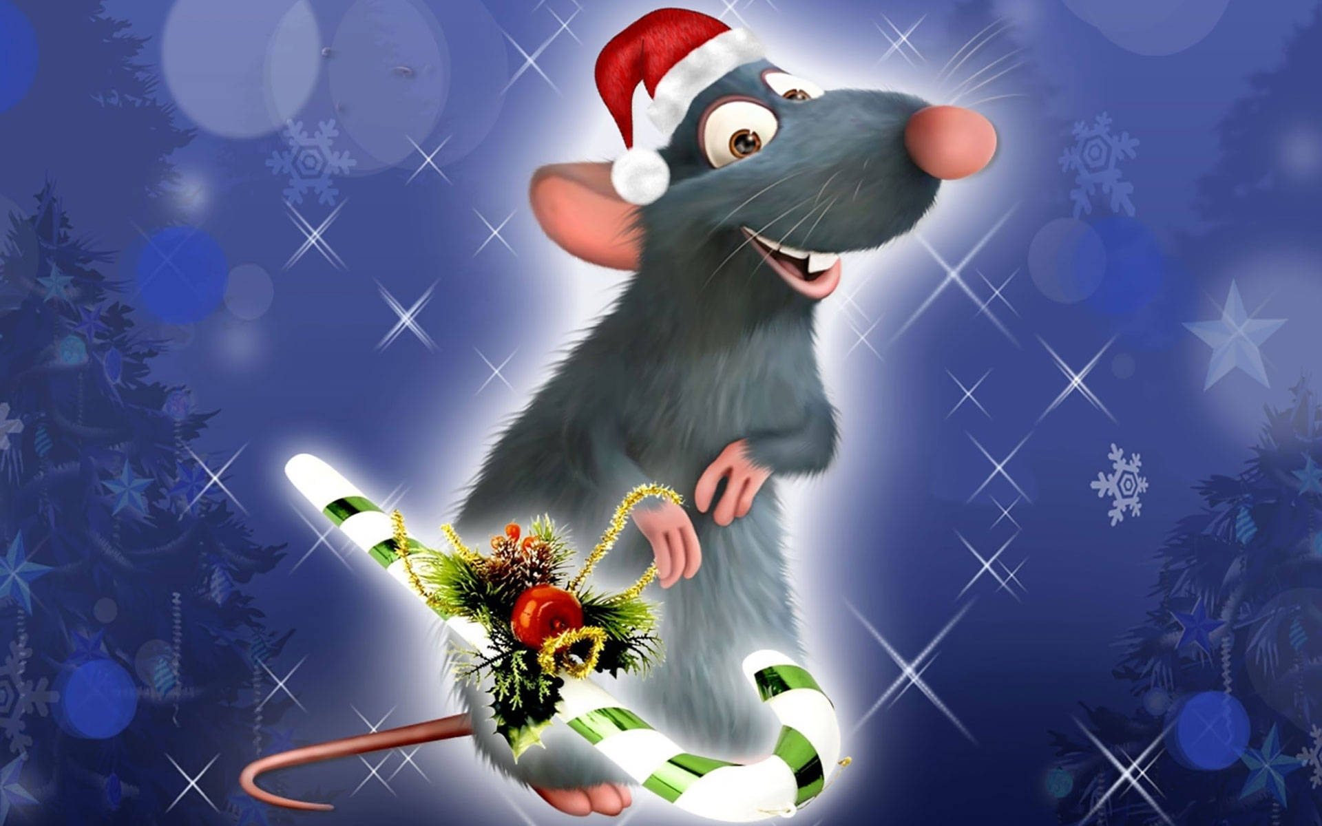 Ratatouille Christmas Art Background