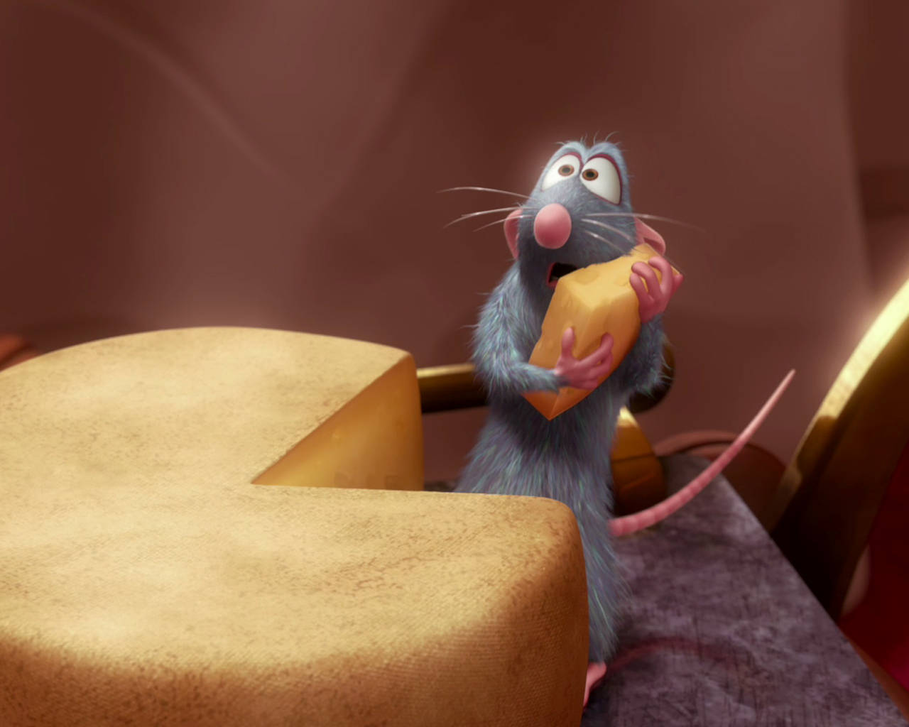 Ratatouille Remy Holding Cheese Background