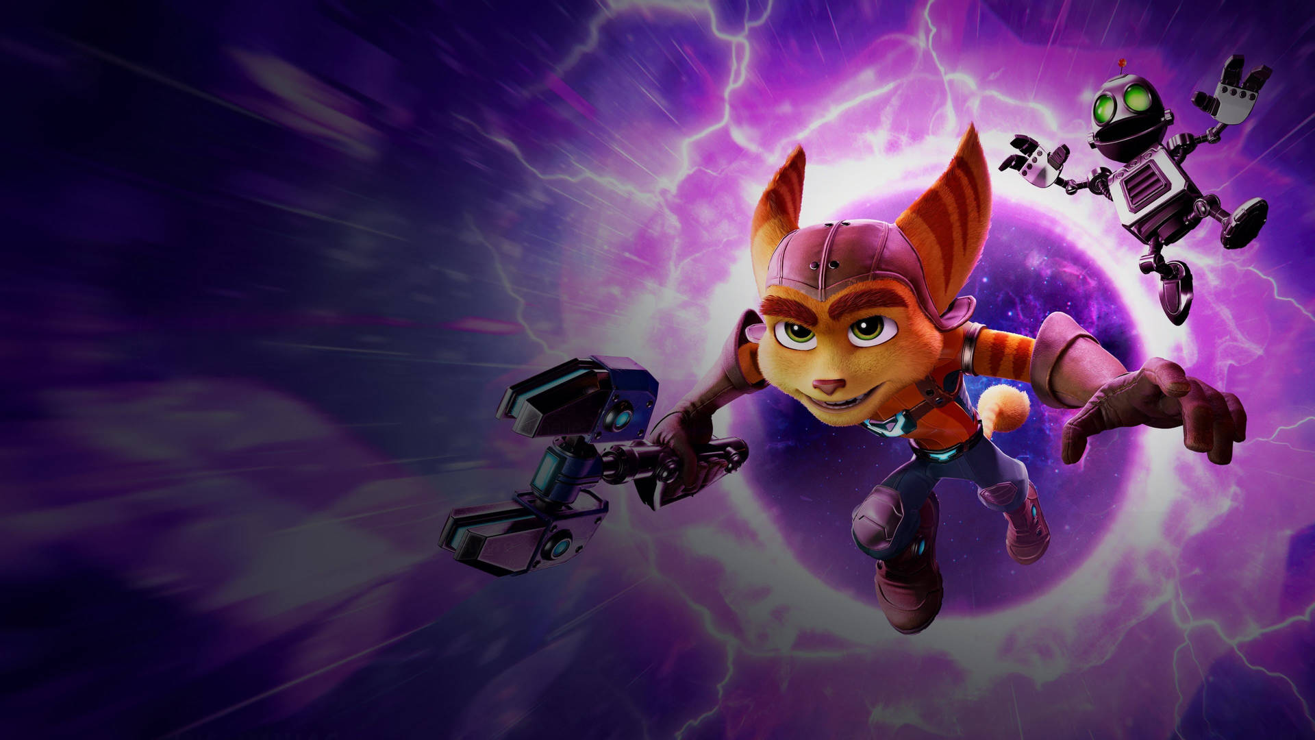 Ratchet And Clank: Rift Apart In Dynamic Action Background