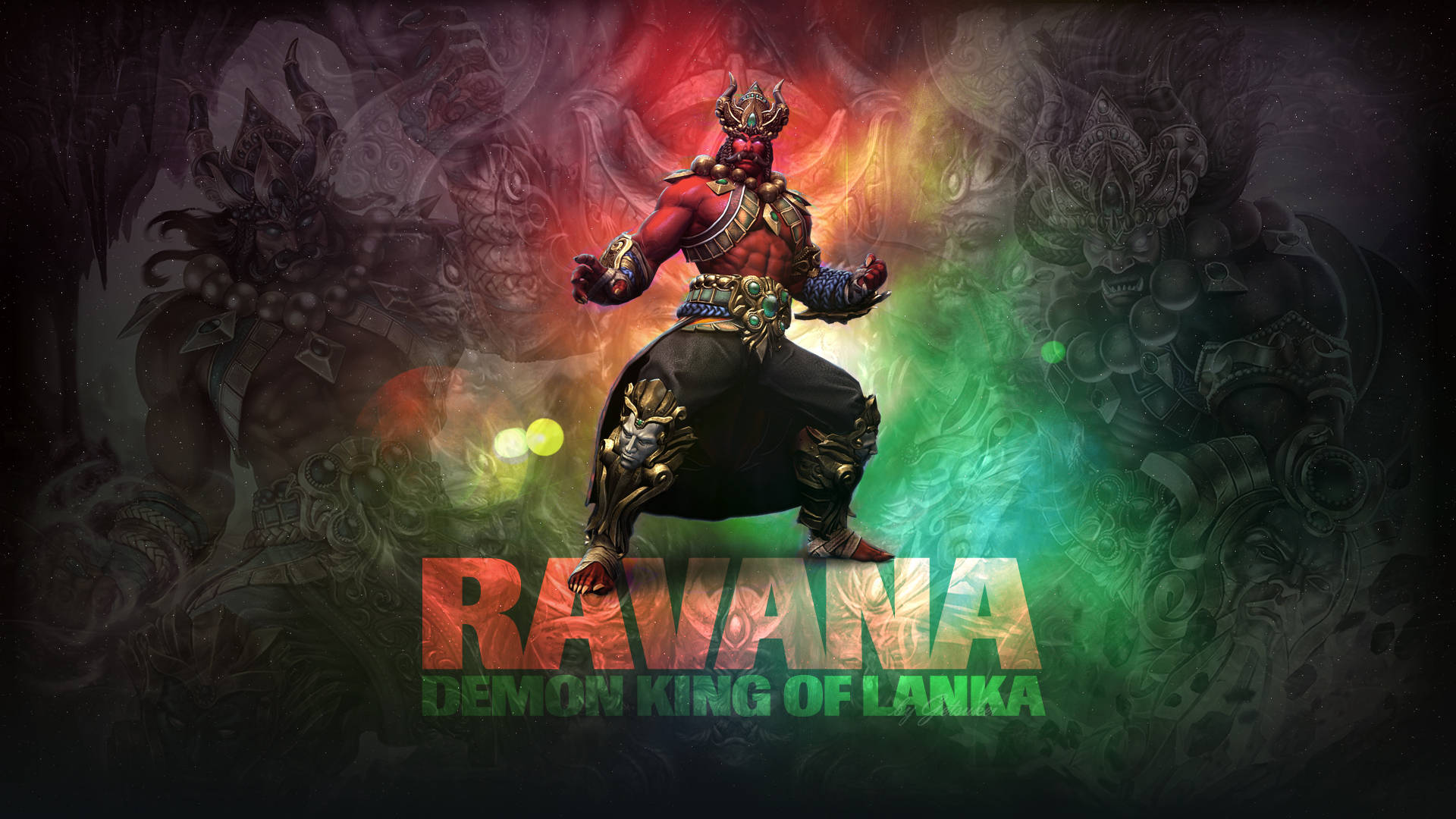 Ravana Demon King Of Lanka Background