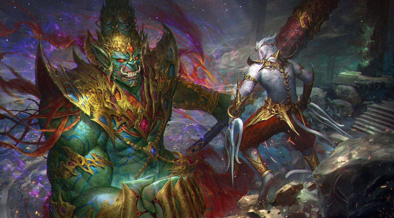 Ravana Fantasy Art Background
