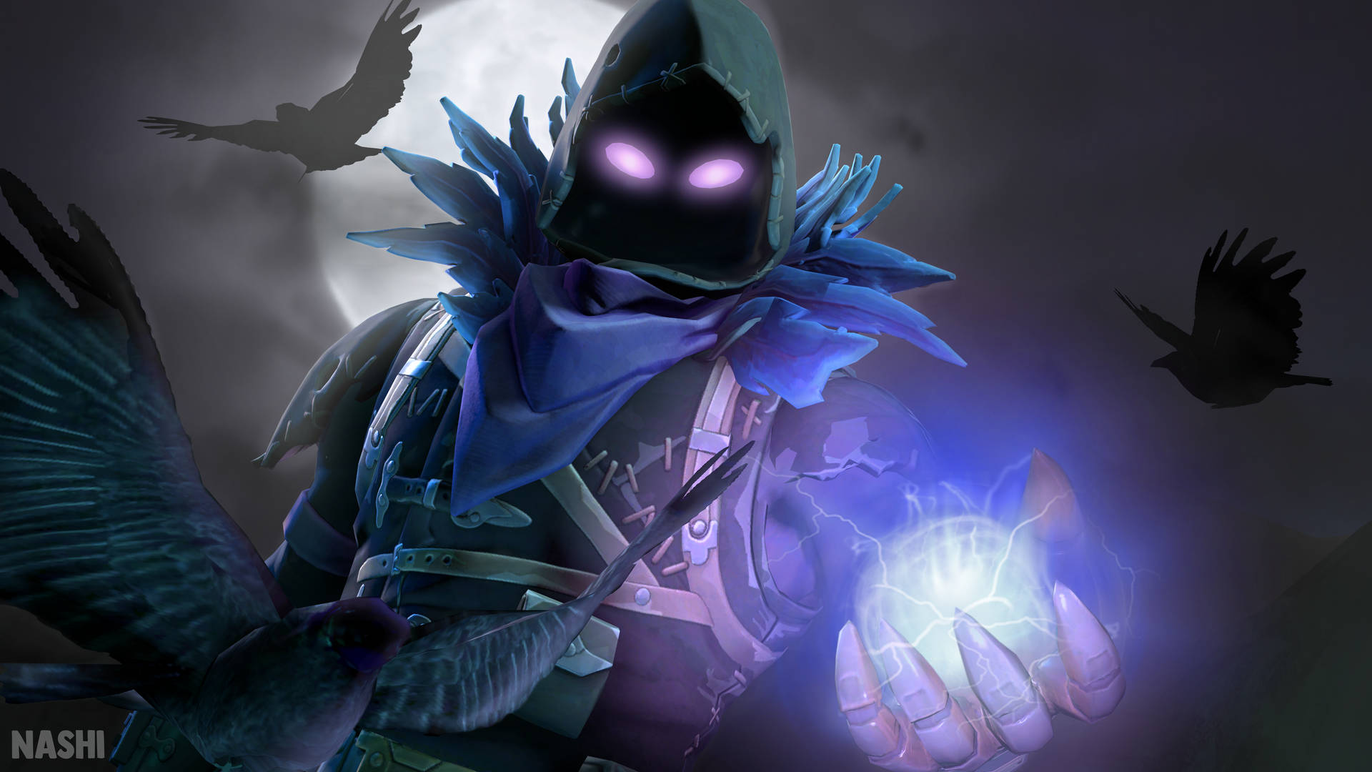 Raven Fortnite Battle Royale Online Video Game Background