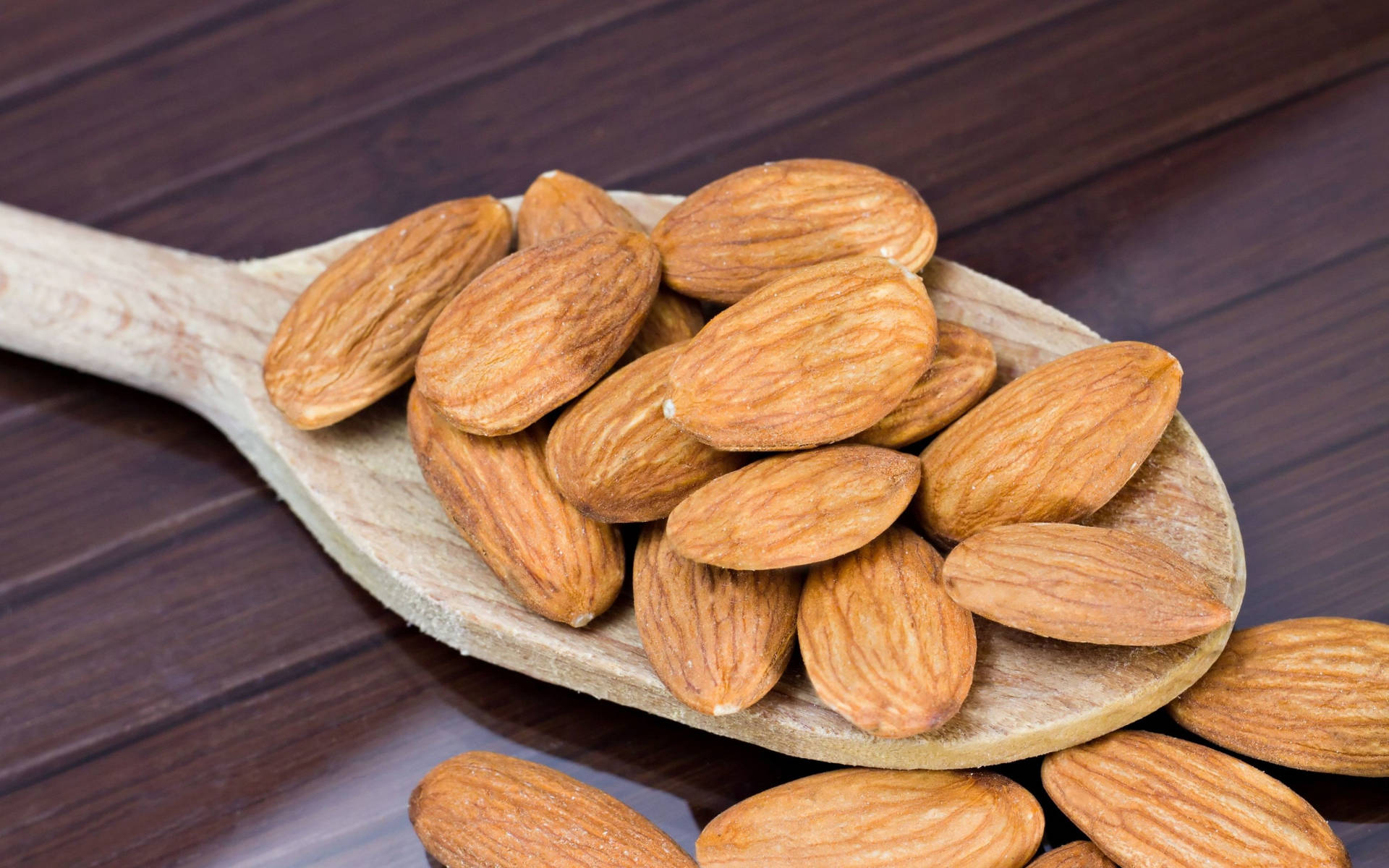 Raw Australian Almonds Background