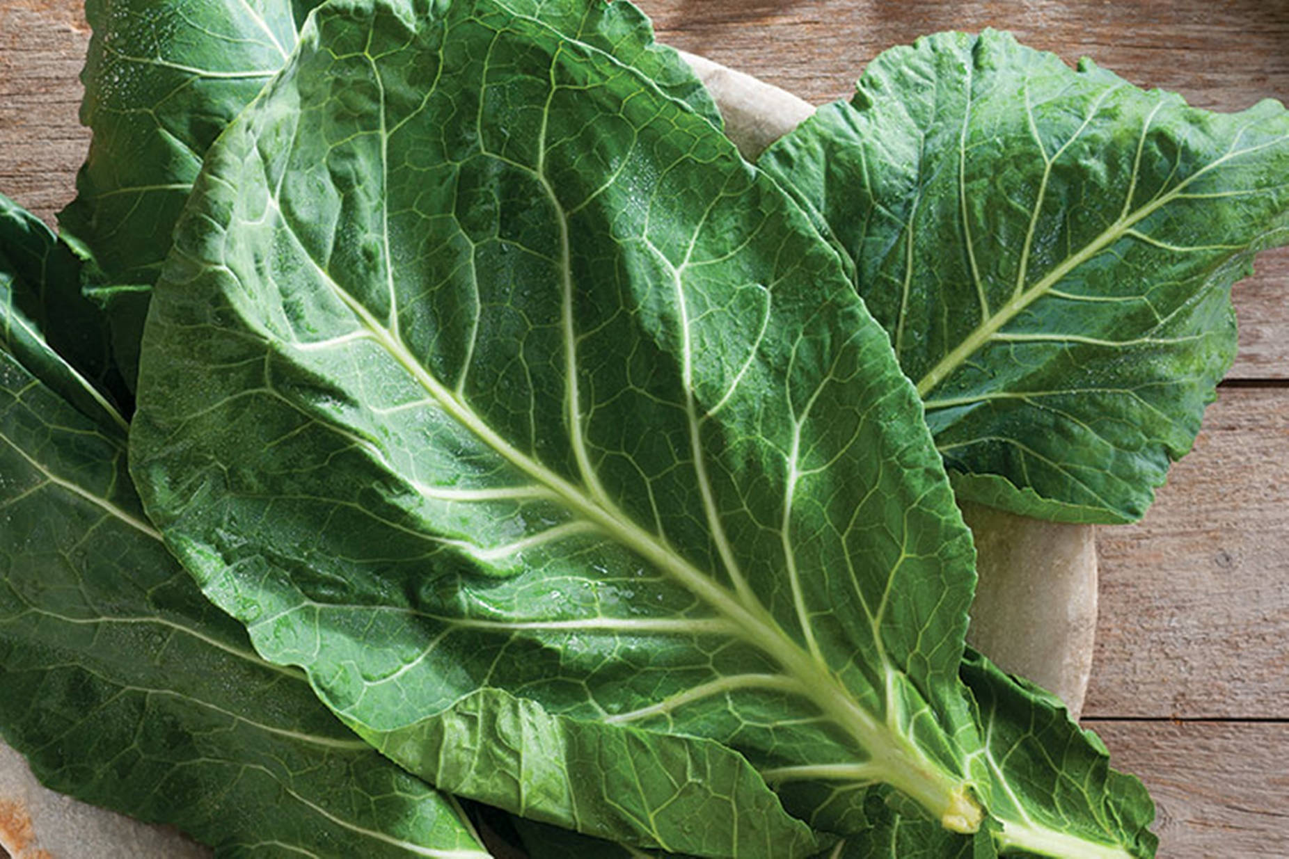 Raw Vegetable Collard Greens Macro Shot Background